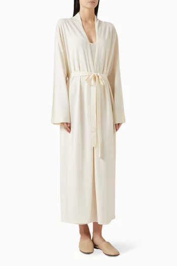 Longline Belted Cardigan in Merino-silk