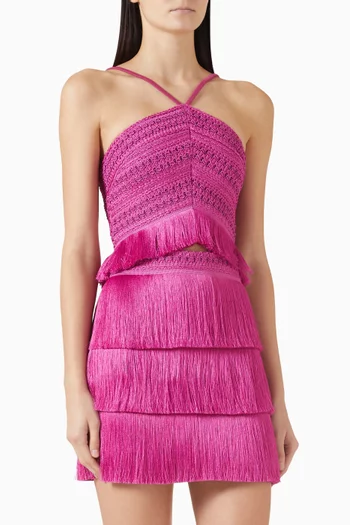 x Camila Coelho Amber Fringe Top