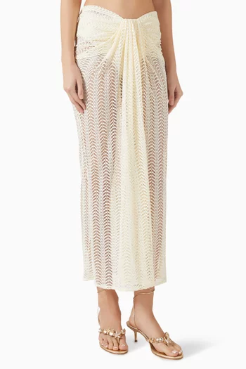 Wave Maxi Skirt in  Mesh