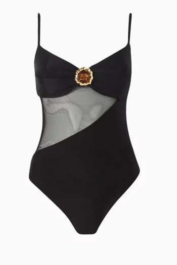 Jade  Bodysuit in Lycra Tulle