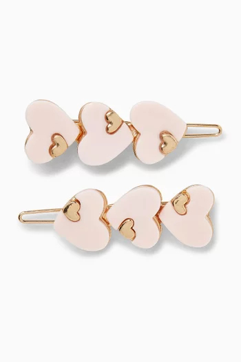 Heart Hair Clips, Set of 2