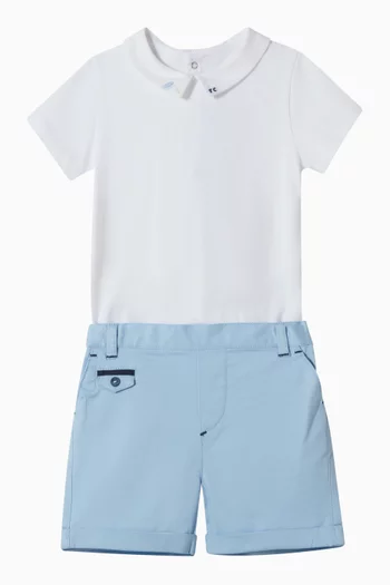 Collared Bodysuit in Cotton