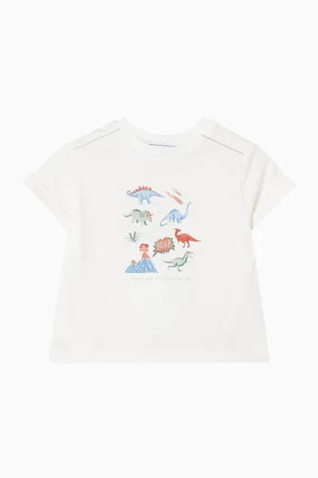 Seaside-print T-shirt in Cotton