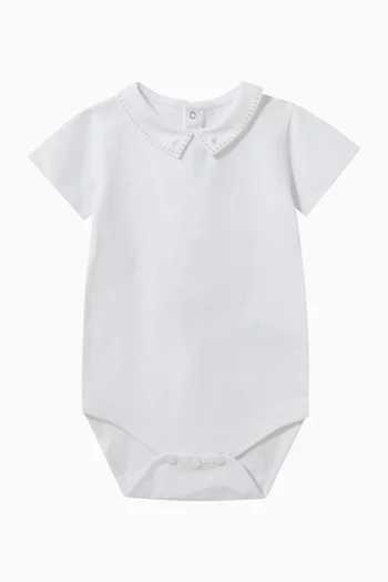 Collared Bodysuit in Cotton