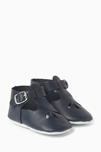 Buckle Strap Shoes in Leather