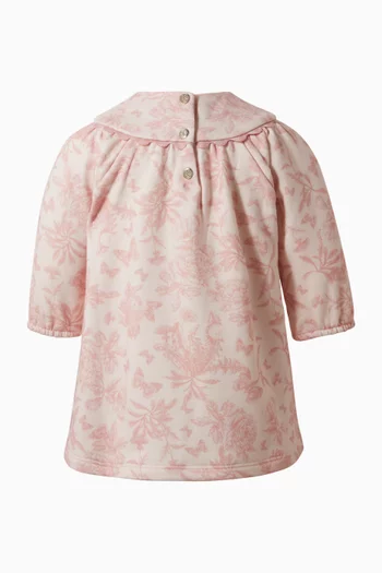 فستان بنقشة توال صوف قطني