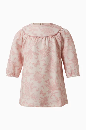 فستان بنقشة توال صوف قطني