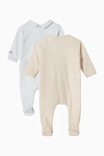 Tiger Sleepsuits in Organic Cotton, Set of 2