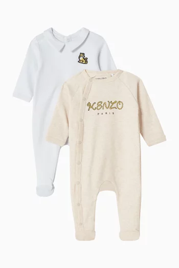 Tiger Sleepsuits in Organic Cotton, Set of 2