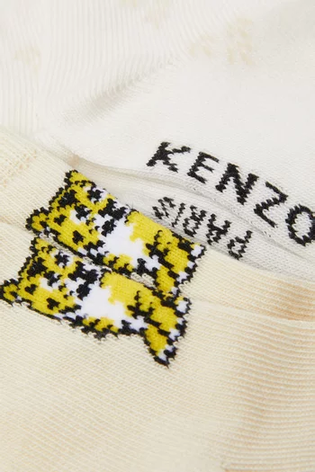 Logo Socks in Cotton-blend, Set of 2