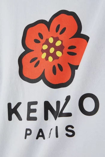 Poppy Print T-shirt in Organic Cotton