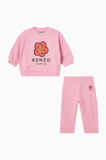 Flower Logo Tracksuit in French Terry