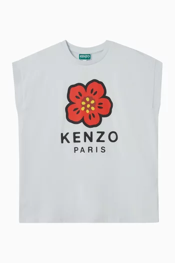 Poppy Print T-shirt in Organic Cotton