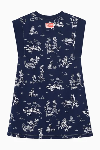 All-over Print Dress in Cotton