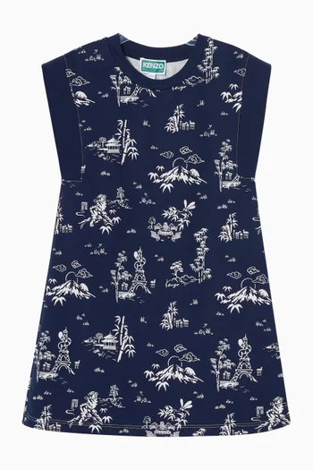 All-over Print Dress in Cotton