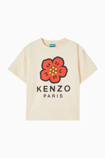 Poppy Print T-shirt in Organic Cotton