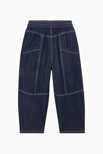 Contrast-Stitch Jeans