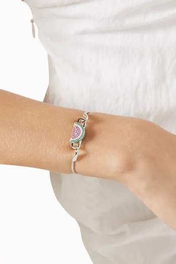 حلية بتصميم بطيخ مرصعة بأحجار