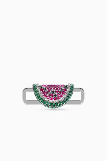 حلية بتصميم بطيخ مرصعة بأحجار