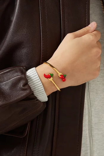 سوار بحلي على شكل كرز وفلفل حار