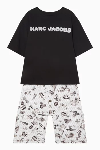 تي شيرت بطبعة شعار الماركة