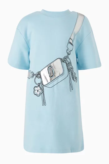 Graphic-print T-shirt Dress in Cotton Jersey