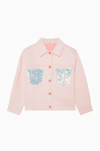 جاكيت بجيوب مزينة بالترتر