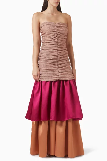 Gathered Layered Gown