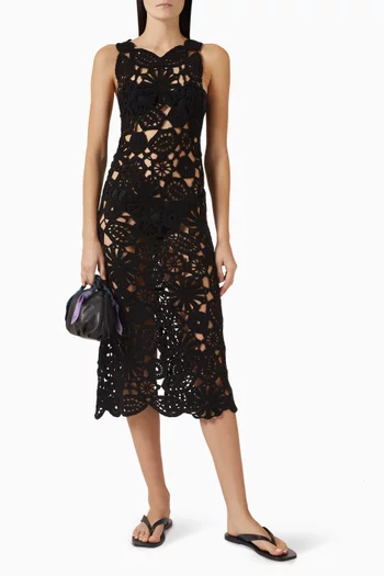 فستان آريا متوسط الطول بتصميم كروشيه