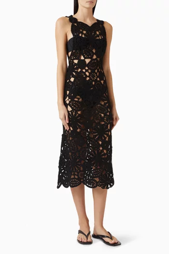 فستان آريا متوسط الطول بتصميم كروشيه