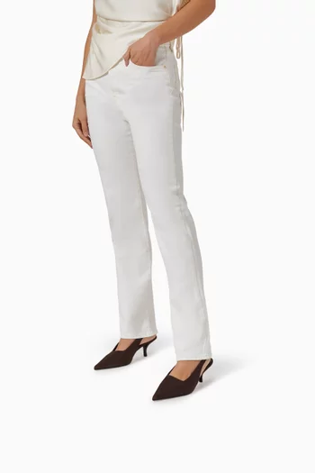 حذاء كلاسيك جاكي بسير خلفي وكعب 55 مم ستان