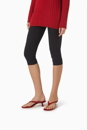 Krista 50 Thong Sandals in Patent Leather