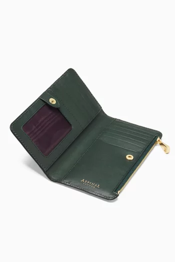 Large Mayfair Wallet in Patent Croc-embossed Leather