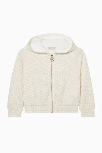 Zip‑Up Logo Sweatshirt