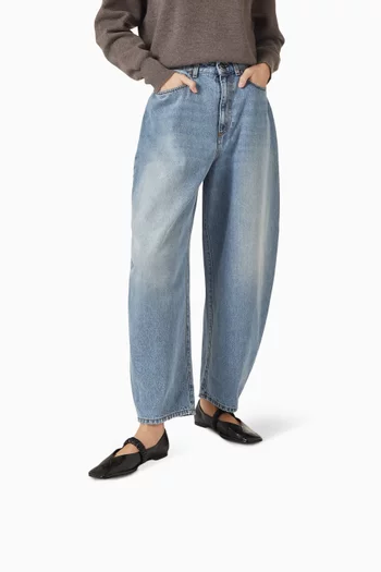 حذاء باليرينا لوتان بكعب مسطح جلد