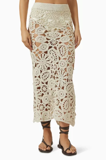 تنورة يونا طويلة كروشيه