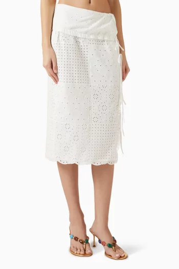 Elise Midi Skirt in Cotton