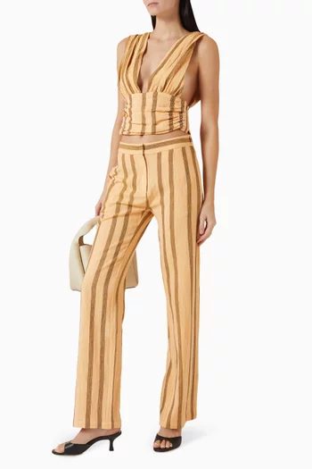 Soli Striped Pants in Cotton