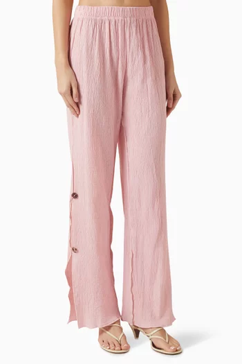 Malaika Crinkled Pants in Cotton