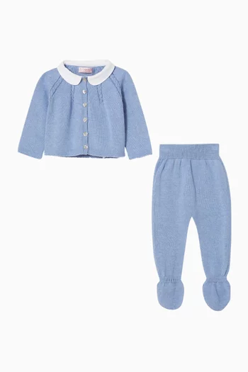 طقم سانسون بقطعة علوية ولغينغز نسيج قطن