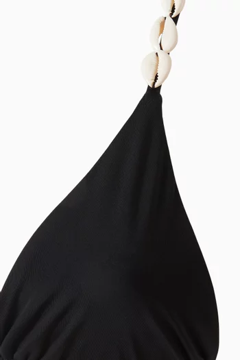 طقم بيكيني مطرز بصدف كوري