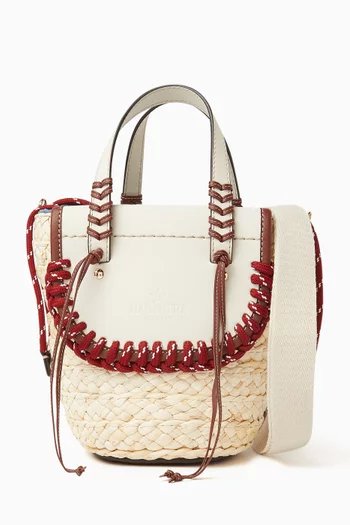 Habanera Trek Bag in Raffia & Leather