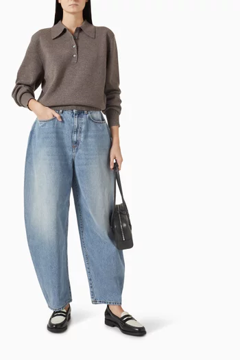 Compact Knitted Polo Sweater