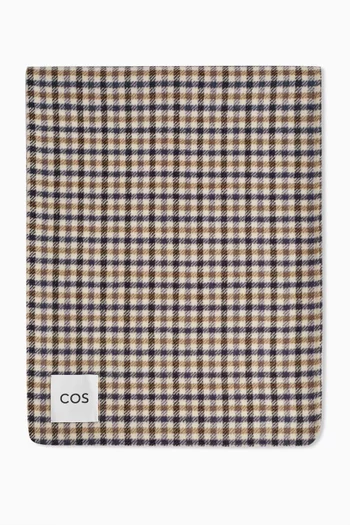 Checked Double-faced Scarf in Merino Wool