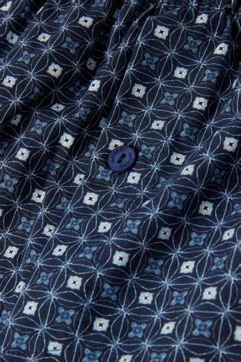 بوكسر فانسي منسوج قطن