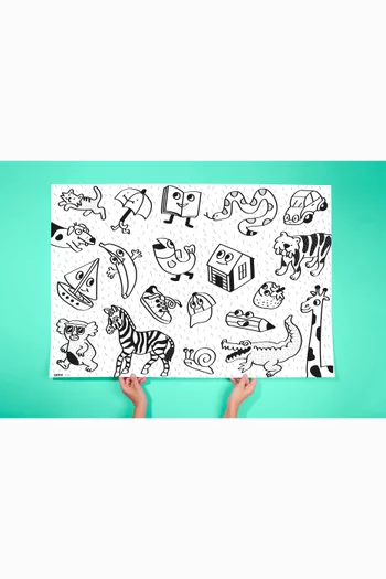 Dino Placemat & Finger Paint Set