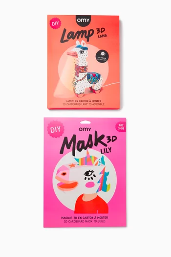 طقم قناع بتصميم يونيكورن ومصباح ليلي لاما 