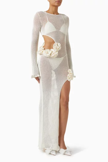 Peony Maxi Dress in Crochet