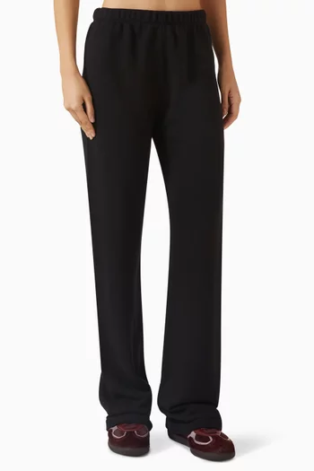 بنطال رياضي بقصة ساق مستقيمة فرنش تيري