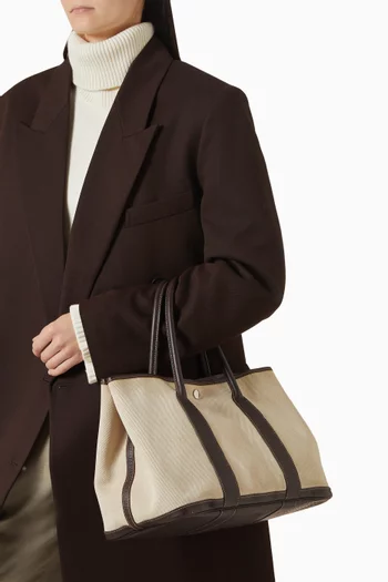 Garden Party 36 Bag in Toile & Buffalo Leather